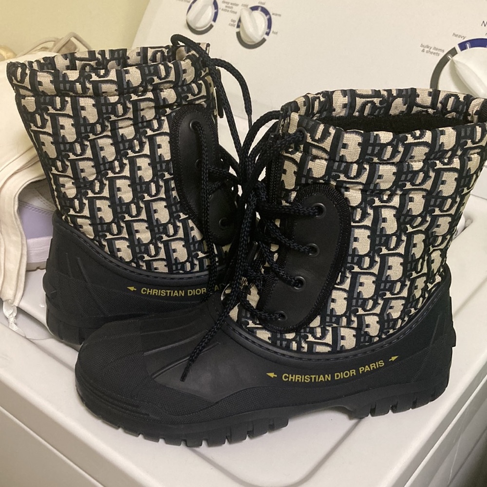 Navy blue Christian Dior Boots